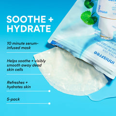Close-up of the serum-infused sheet with retinol and cica blend.