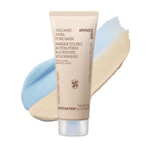 Innisfree Volcanic Swirl mask shows dual-chamber swirl for exfoliation and hydration