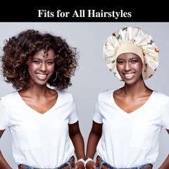 Inprog satin bonnet used during daily skincare routine to avoid hair interference.
