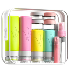 INSFIT travel bottles set demonstrates organized packing on trips with multiple containers.