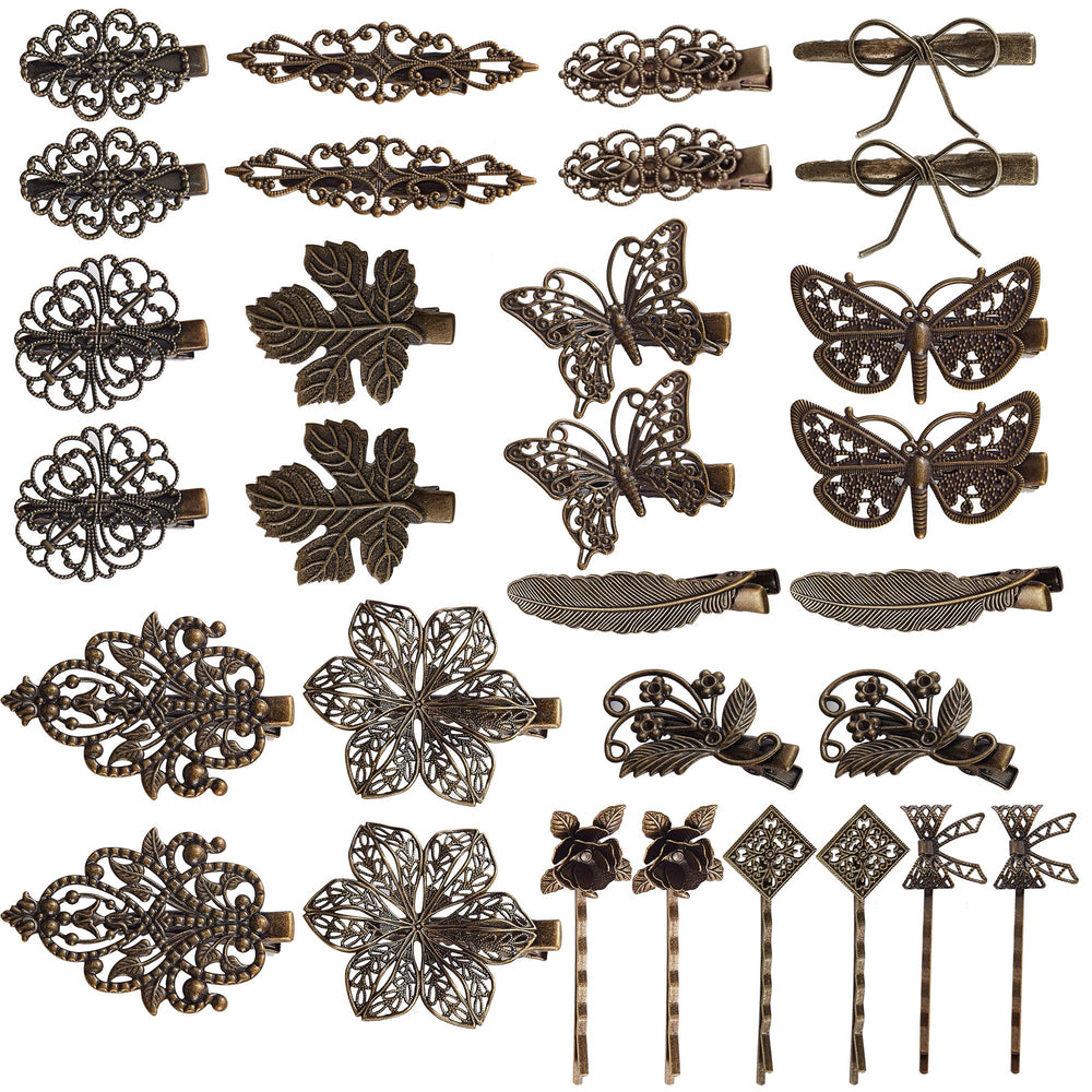 inSowni bronze alligator clip bow design secures fine hair with vintage charm