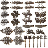 inSowni bronze alligator clip bow design secures fine hair with vintage charm
