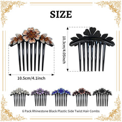 inSowni glitter flower side comb blue for dramatic updos