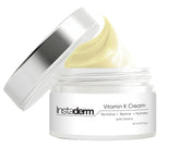 Instaderm Vitamin K Cream bottle highlighting bruise healing with Arnica.