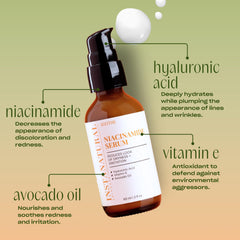 InstaNatural Niacinamide Serum rosemary extract ingredient emphasizes soothing skin comfort