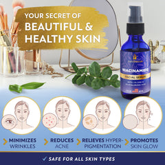 InstaSkincare Niacinamide Serum hyaluronic-acid image shows hydration boost for skin.