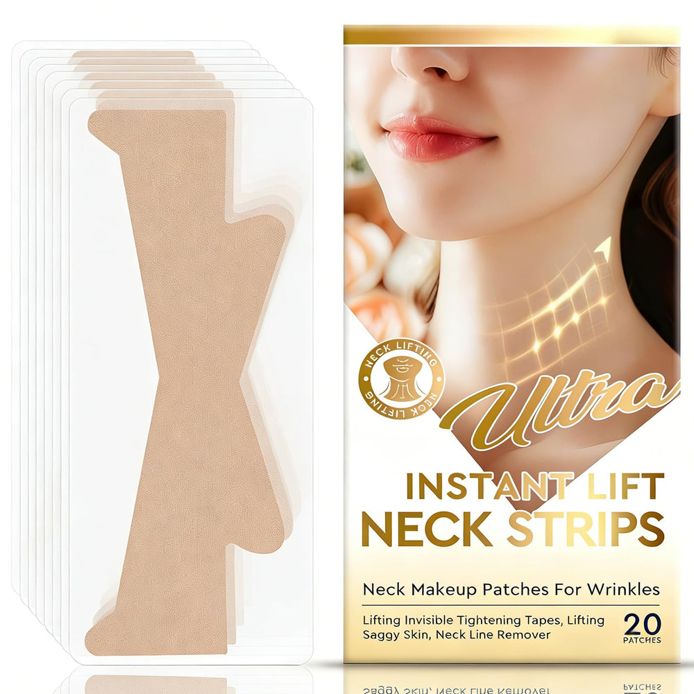 InstrumenteNrw Neck Lift Tape packaging shows a 20-patch box for smooth neck.