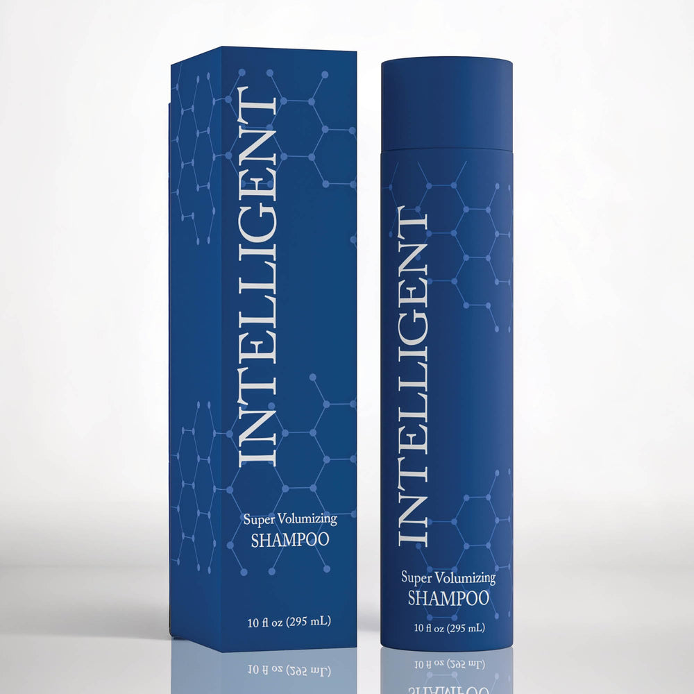 Intelligent Shop Super Volumizing Shampoo bottle front showing volume potential