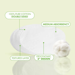 Intrinsics Premium Cotton Ovals hand-held ergonomic 3-inch pad for precise cleansing.