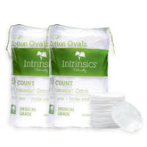 Intrinsics Premium Cotton Ovals pack close-up for quick makeup removal.