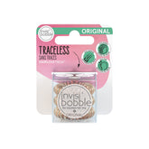 invisibobble Original Time to Shine Bronze Me Pretty closeup showing secure hold without snagging