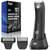 INVJOY manscape body trimmer ceramic blade closeup for precision trimming.