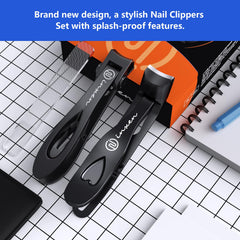 INXEN toenail clippers 3-pack closeup shows premium steel construction.