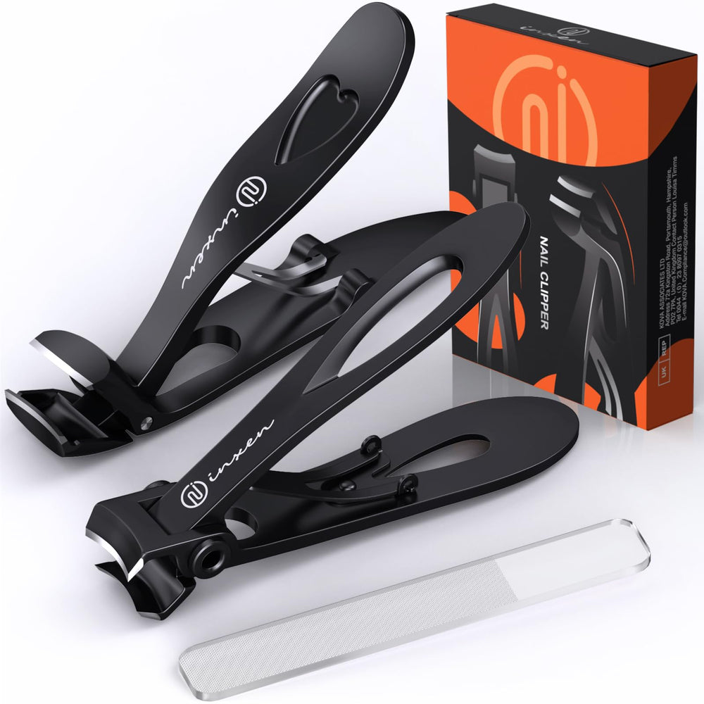 INXEN toenail clippers ergonomic 90-degree blade for precise trimming.