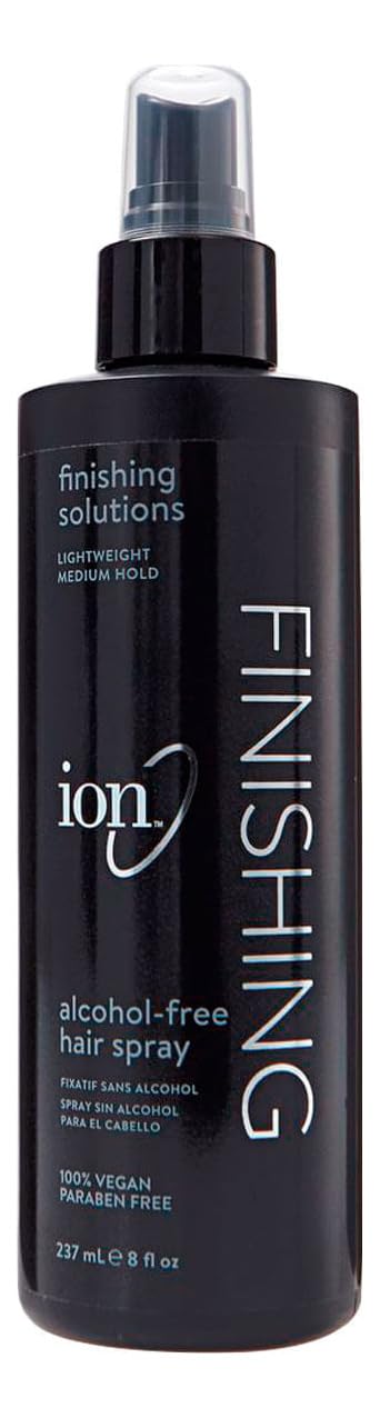 Ion AlcoholFree Finishing Hairspray 8oz bottle for frizz control and lightweight hold.