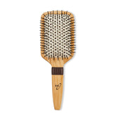 Ion Bamboo Vented Paddle Brush body highlights lightweight bamboo for easy styling