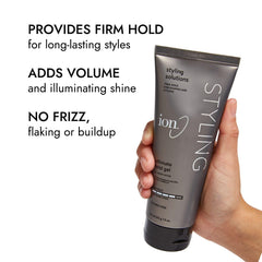 ion Styling Solutions Ultimate Hold Gel dispenser allows precise application and control