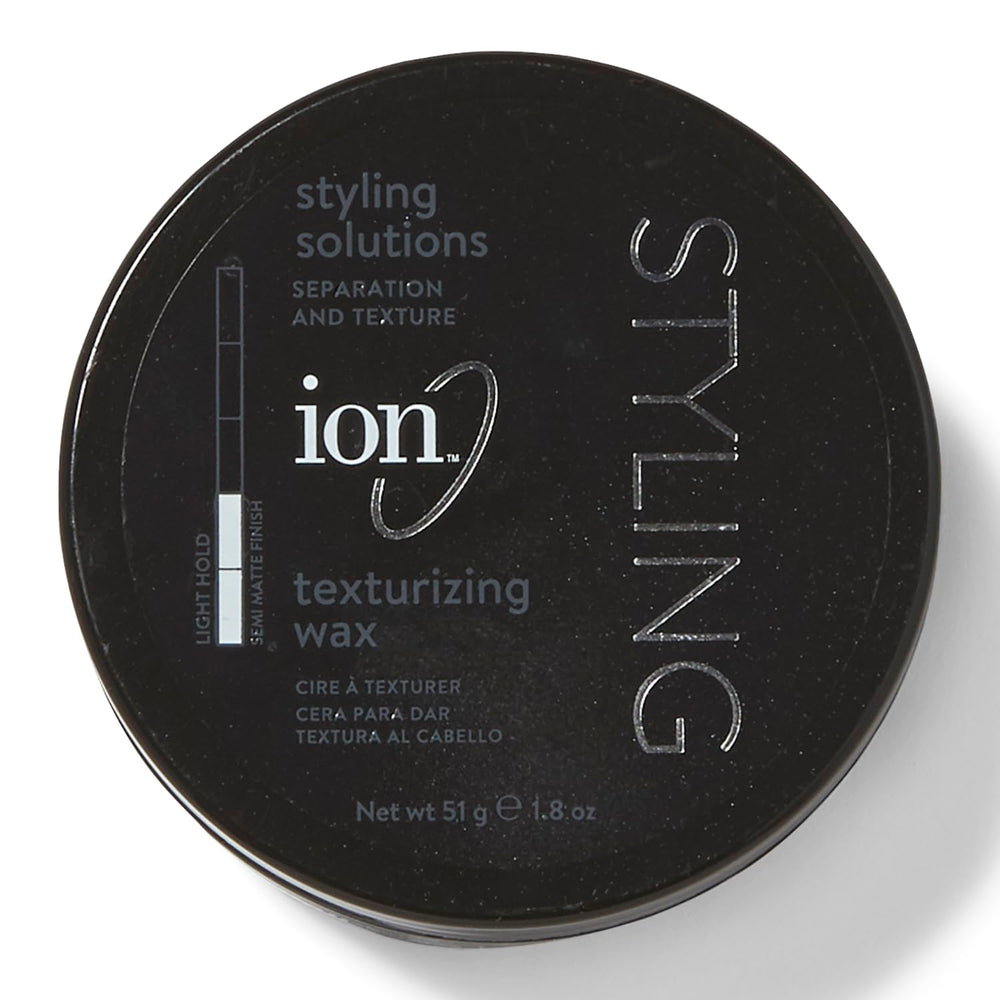 Ion Texturizing Wax bottle application for defined, pliable texture