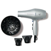 Ion Whisper Quiet Lite hair dryer front view highlights lightweight comfort for fast styling sessions