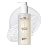 IOPE Bio Conditioning Essence Foam bottle-pump for gentle cleansing and refreshing skin care