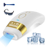 Iouniya laser hair remover with ice cooling device for at-home smoother skin.