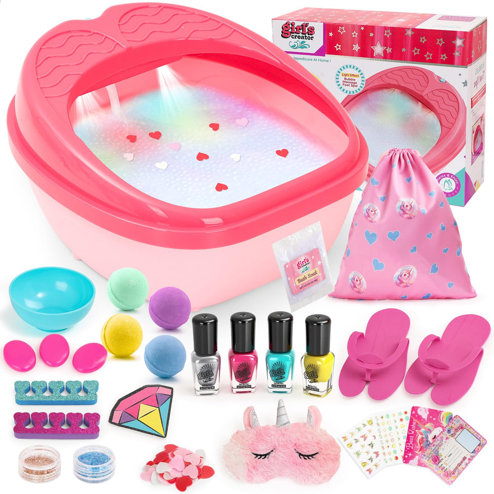 IPOOLTENG kids foot spa set tub for calm at-home spa sessions