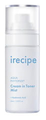 IRECIPE Aqua Phytoplex Cream in Toner Mist skin-application glides smoothly for quick hydration.