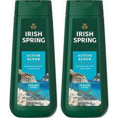 Irish Spring Active Scrub bottle front showing refreshing scent for daily wash