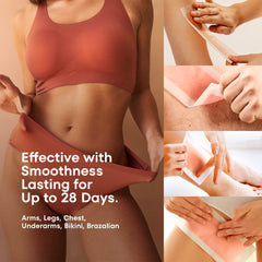 Irreshine wax strips in hand demonstrate easy bikini-area waxing at home