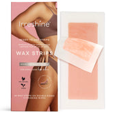 Irreshine wax strips kit packaging shows ready-to-use at-home waxing convenience
