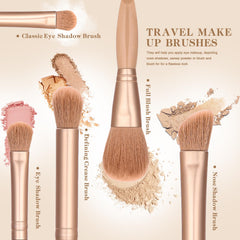 IRYCSSCE travel brush set showing built-in vanity mirror in case