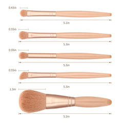 IRYCSSCE travel makeup brushes with streamlined handles for comfortable grip