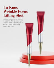 Close-up of ISA KNOX Wrinkle Focus Shot texture showing a smooth, non-sticky finish.