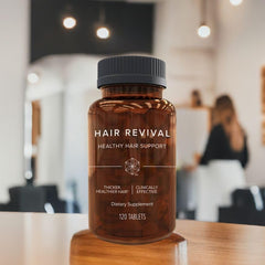 Isagenix Hair Revival capsules ready for daily use, supporting scalp nourishment.