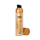 ISDIN Melaclear Advanced bottle showcases sleek packaging for pigment correction.