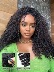 ISEE Half Wig 22in Burmese curly side view, versatile style transitions for frame-flattering looks