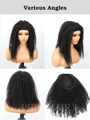 ISEE half wig seamless clip-ins closeup highlights natural texture
