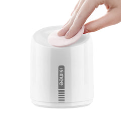 ISIMEE automatic makeup remover dispenser front view for quick, mess-free liquid dispensing.