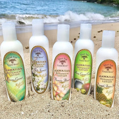 Island Soap & Candle Works lotion creamy coconut label closeup emphasizes coconut-based moisture.
