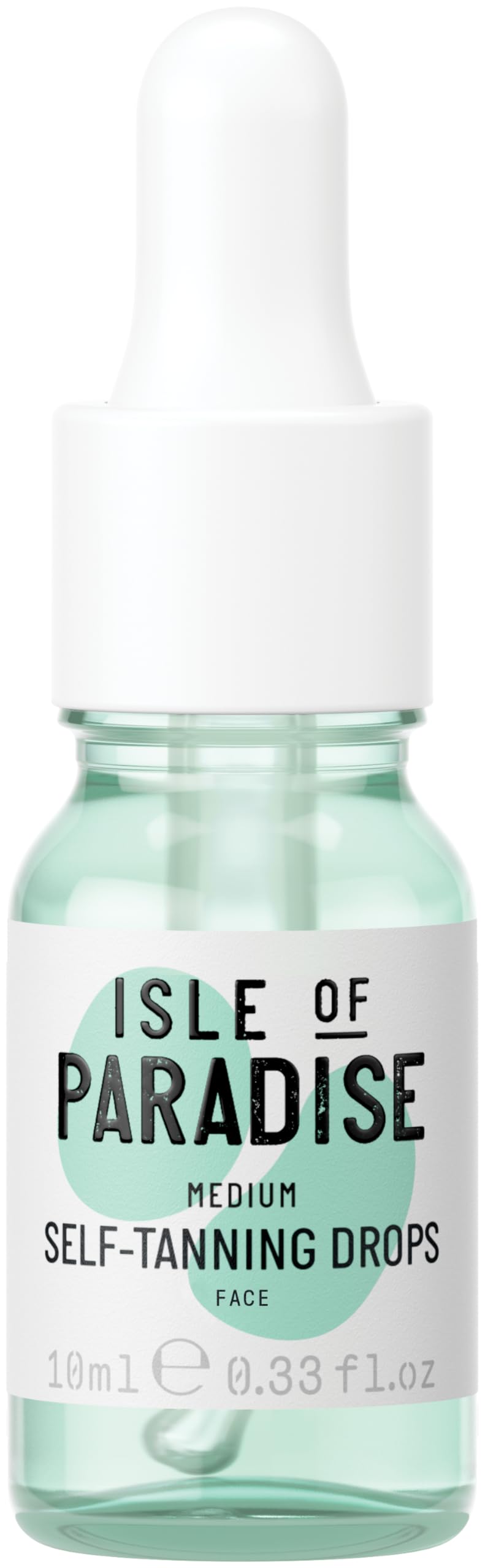 Isle of Paradise self-tanning drops bottle closeup shows natural bronze potential