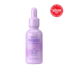 Isle of Paradise bottle with dropper ready for controlled mixing into moisturizer.