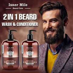 ISNER MILE sandalwood scent packaging highlighting masculine grooming routine.