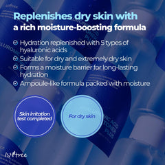 IsNtree Hyaluronic Acid Toner pour stream showing moisture absorption.
