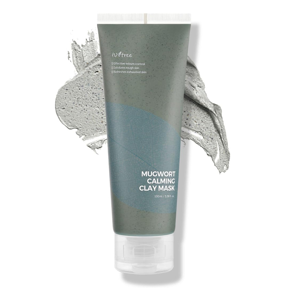 IsNtree Mugwort Calming Clay Mask jar shown for soothing pores