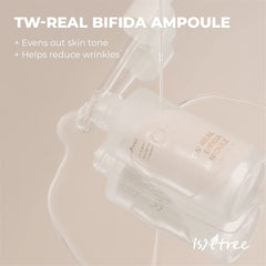 IsNtree TW-Real Bifida Collagen Ampoule close-up highlights anti-aging benefits for fine lines.