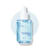 ISNTREE Ultra-Low Molecular Hyaluronic Serum bottle close-up illustrating deep hydration.