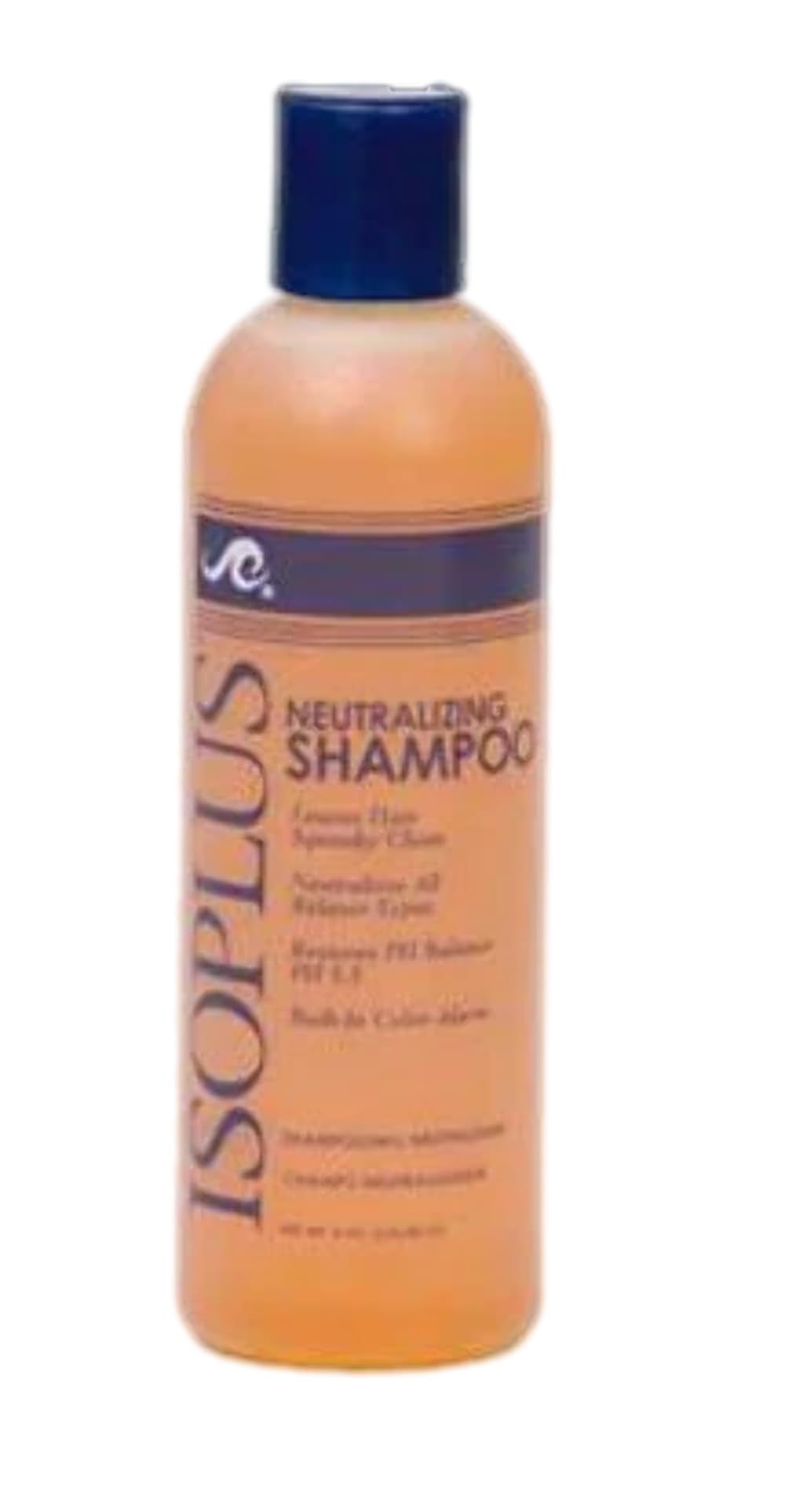 Isoplus champú y acondicionador neutralizante en envase de 237 ml para uso diario y cabello suave.