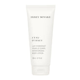 Issey Miyake L'Eau D'Issy body lotion bottle close-up for daily hydration.