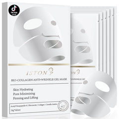 ISTON bio-collagen mask pack 6-pack ready for enhanced collagen absorption.