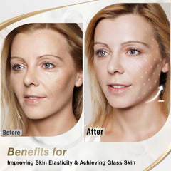 ISTON ultra-low-molecular collagen closeup shows deep penetration and smoothing.
